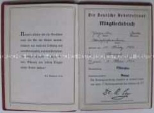 Mitgliedsbuch der Deutschen Arbeitsfront