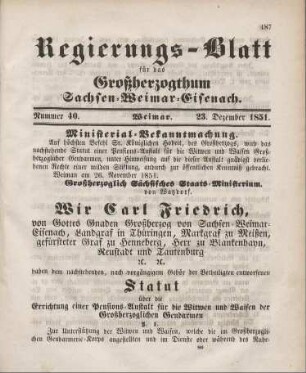 Nr. 40 : 23. Dezember 1851