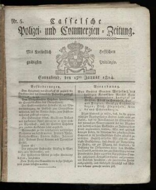 Nr. 5, Sonnabend den 15ten Januar. 1814