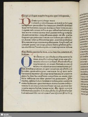 Incipit prologus magistri hugonis opis subsequentis
