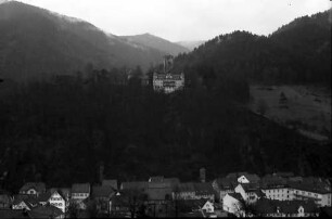 Hornberg: Burg Hornberg; von der Bahnhofseite aus