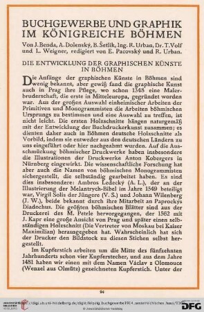 Buchgewerbe und Graphik im Königreiche Böhmen