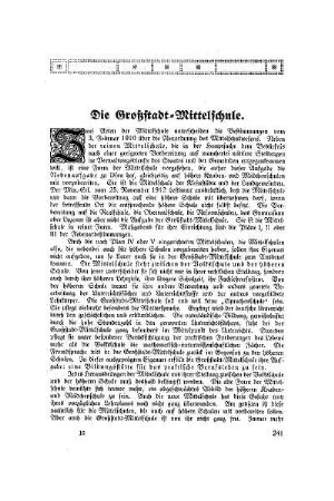 Die Großstadt-Mittelschule