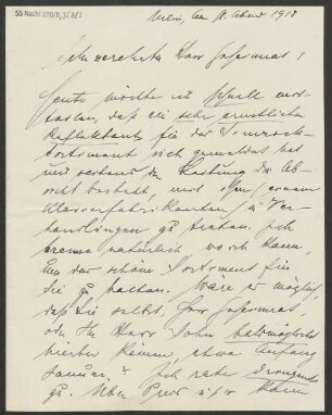 Brief an Ludwig Strecker  an B. Schott's Söhne : 24.12.1918