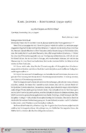 Karl Jaspers – Routledge (Routledge and Kegan Paul Ltd., London) 1950–1961