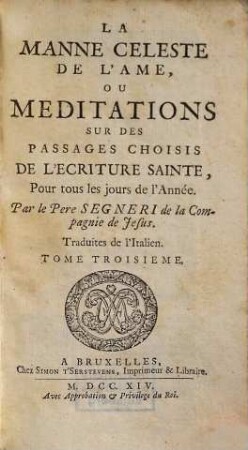 La manne celeste de l'ame, 3