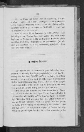 Sechster Artikel.