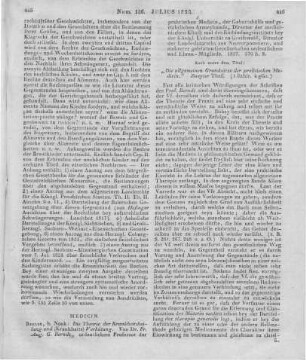 Berndt, F. A. G.: Die Theorie der Krankheitsheilung und Verhütung. Berlin: Nauck 1827 Auch u. d. T.: Die allgemeinen Grundsätze der praktischen Medizin. T. 2.