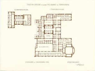 Hocheder, Karl; München; Müller´sches Volksbad - Grundriss 1. OG, Grundriss 2. OG