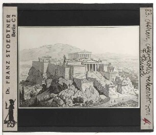 Athen, Akropolis,Thiersch, Rekonstruktion der Akropolis von Athen (Druck) : Rekonstruktion von Thiersch