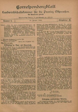 Nummer 2. 10. Januar 1900.