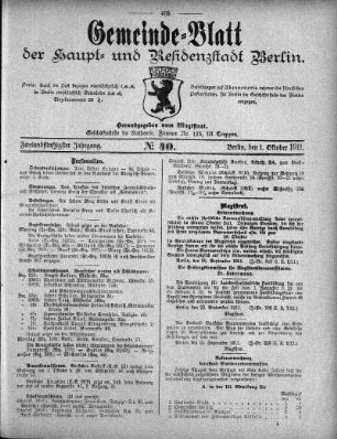 1911,40: No. 40, 1. Oktober 1911