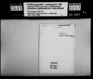 Marx, Isak, Handelsmann in Mosbach Käufer: Engelbert Morsch, Friseurmeister und Franz Hemmerling, Schreinermeister, beide in Mosbach Lagerbuch-Nr. 383 und 383/1 Mosbach