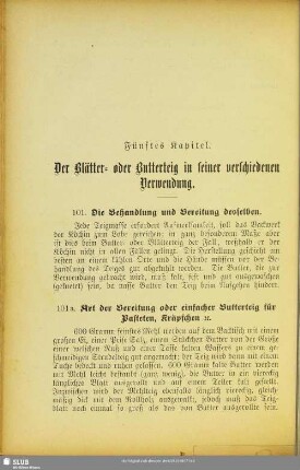 Fünftes Kapitel. Der Blätter- oder Butterteig in seiner verschiedenen Verwendung