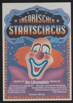Ungarischer Staatscircus, Berlin, 1977