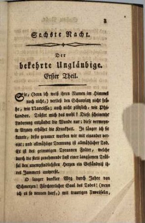 Des Dr. Edouard Young Klagen oder Nachtgedanken : aus dem Engl., 2