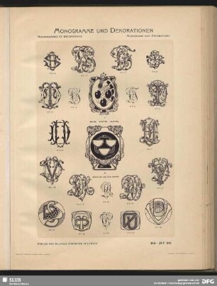 Embleme [Künstler, Maler], Emaille-Monogramm