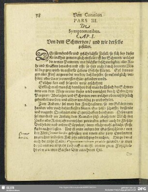 Pars III. De Symptomatibus