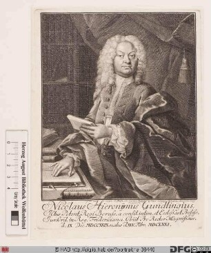 Bildnis Nicolaus Hieronymus Gundling