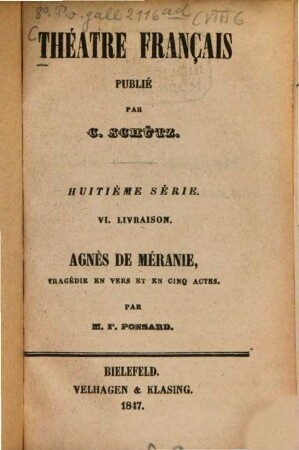 Agnès de Méranie : tragédie en vers et en cinq actes