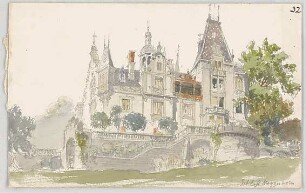 Bauernfeind, Gustav; Italien; Österreich; Schweiz; Studien- und Reiseskizzen - Schloss Meggerhorn in Luzern, Schweiz