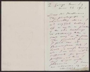 Schreiben an Hermann Muthesius (Brief)