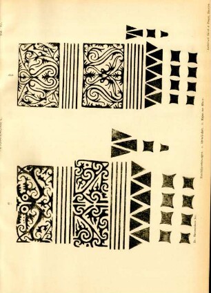 Taf. 93. Tätowierung L. Handtätowierungen a. Uma-Luhat. b. Kajan Blu-u