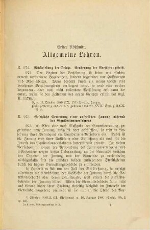 Rechtsgrundsätze der Entscheidungen des Kammergerichts in Sachen der nichtstreitigen Gerichtsbarkeit ; Neue Folge (1888 - 1891) : Systematisch geordnet und hsgg. von Hermann Jastrow