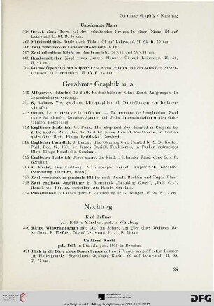 Gerahmte Graphik (Nr. 310-319)