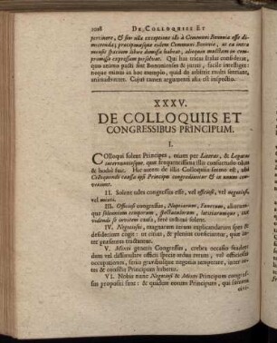XXXV. De Colloquiis Et Congressibus Principum.