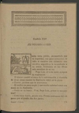 Capítulo XXII - ¿Lo volvera a ver?