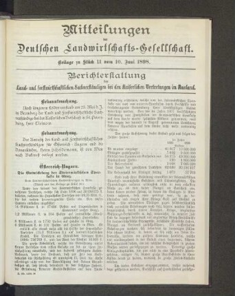 Beilage zu Stück 11 vom 10. Juni 1898.