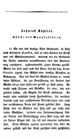 Zehntes Kapitel- Künste und Manufacturen