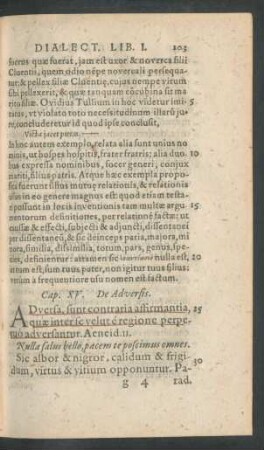 Cap. XV. De Adversis.