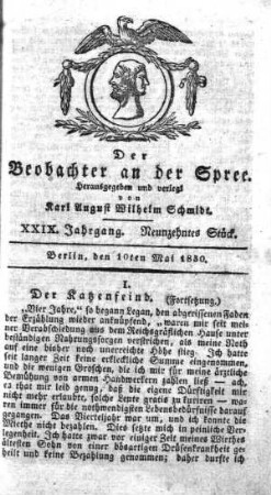 19. Stueck, 10. Mai 1830