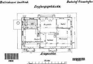 Friesenhofen: Empfangsgebäude Grundriß Erdgeschoß
