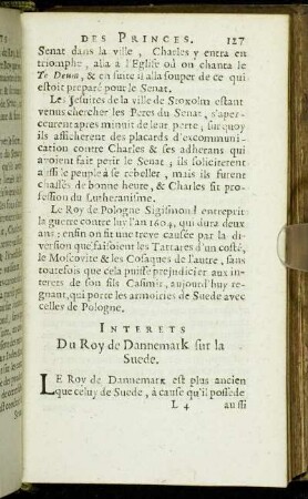 Interets Du Roy de Dannemark sur [...]