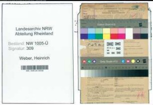 Entnazifizierung Heinrich Weber , geb. 05.01.1896 (Lehrer)