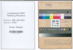 Entnazifizierung Wilhelm Drees , geb. 04.03.1914 (Mechaniker)