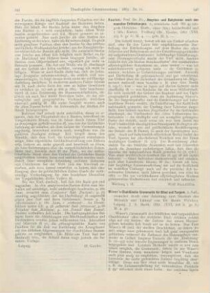 246-248 [Rezension] Winer‘s Chaldäische Grammatik für Bibel und Targum. 3. Aufl