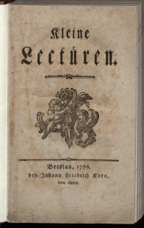 Kleine Lectüren