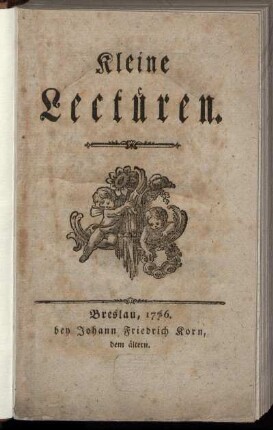 Kleine Lectüren