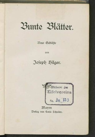 Bunte Blätter