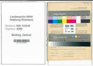Entnazifizierung Gertrud Becking , geb. 05.05.1892 (Lehrerin)