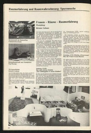 Frauen - Räume - Raumerfahrung. Workshop