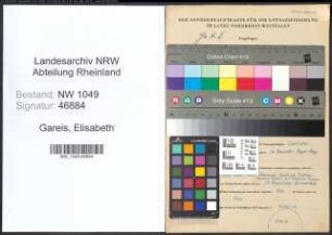 Entnazifizierung Elisabeth Gareis , geb. 18.12.1912 ()