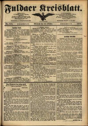 Ausgabe vom Mittwoch, den 25. Oktober 1905.