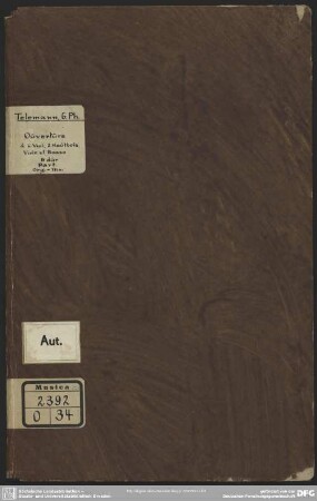 Suites - Mus.2392-O-34 : strings, woodwinds, bc - B|b; TWV 55:B 11