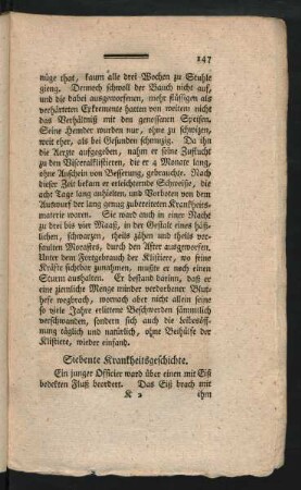 Siebente Krankheitsgeschichte