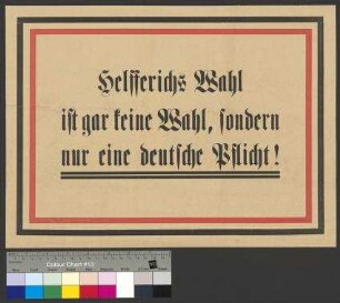 Wahlplakat der DNVP zur Reichstagswahl, 6. Juni 1920